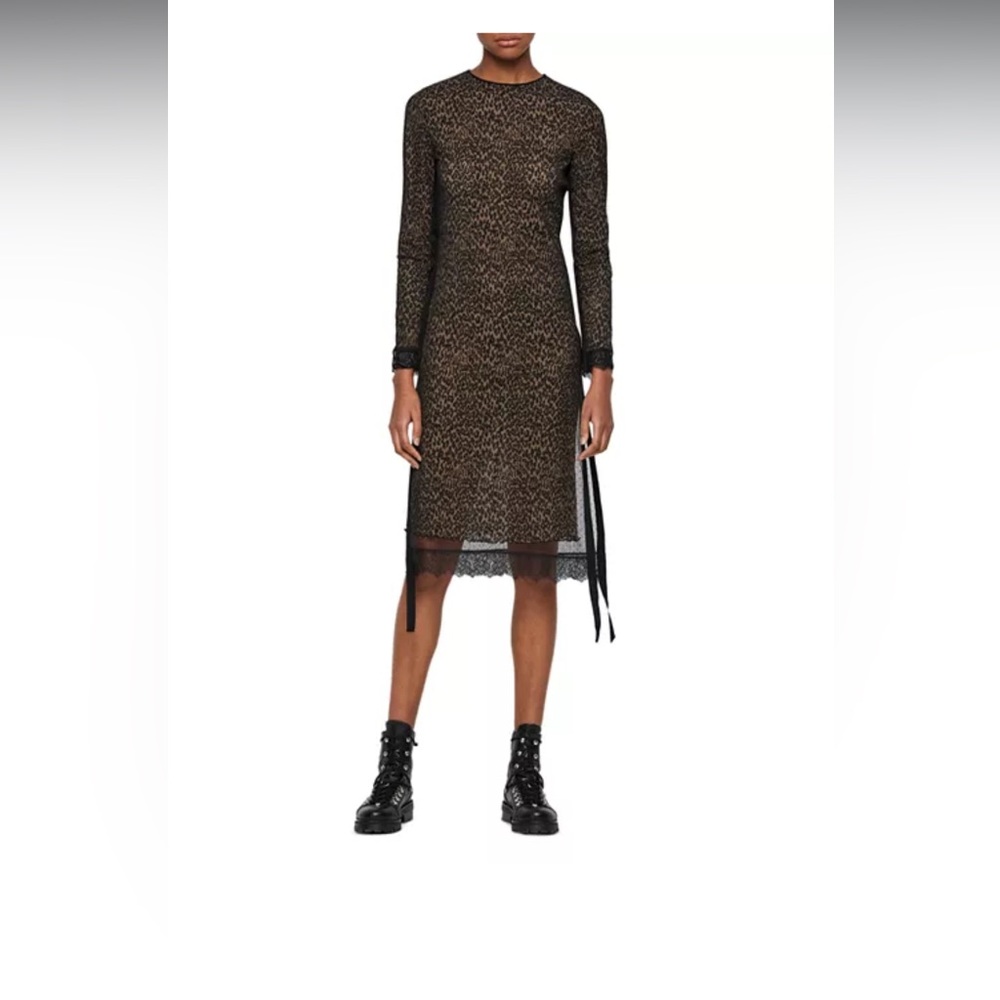 Allsaints Kiara Linleo Tulle-Overlay Dress